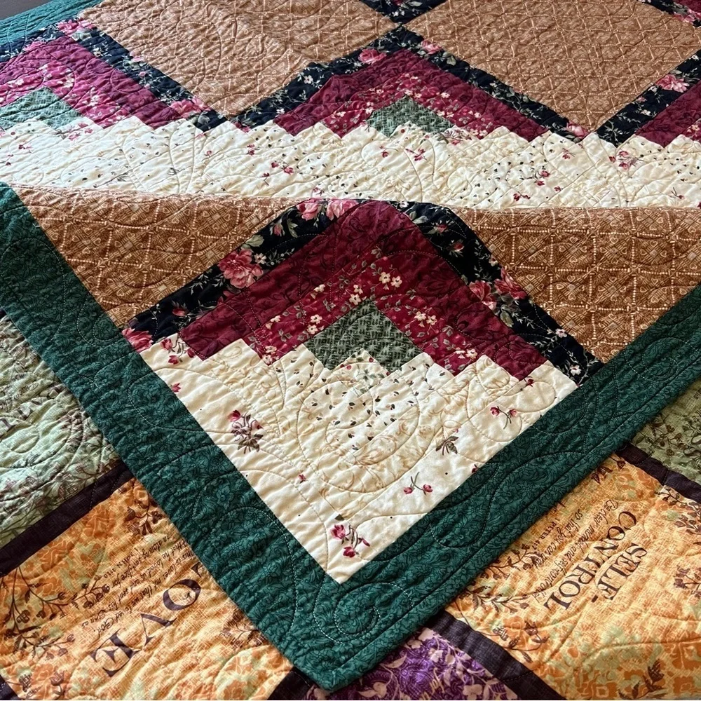58”x80” Handmade Patchwork Cotton Quilt